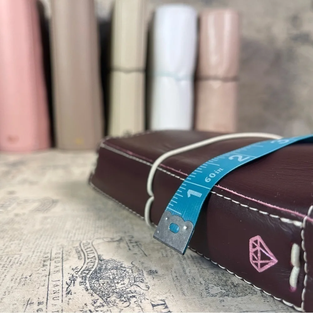 Foxy Fix Handcrafted Burgundy Wine Leather Traveler’s Notebook Cover Made USA